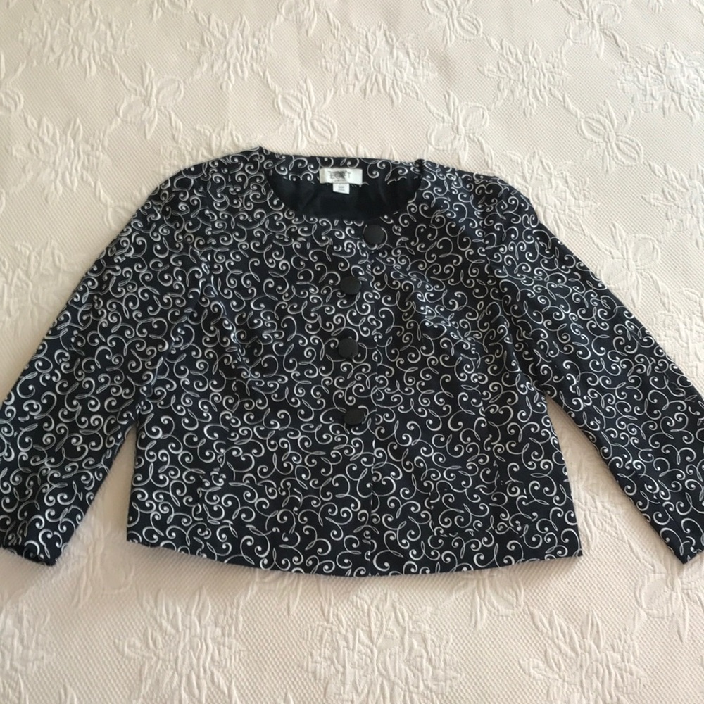 Vintage 2000 black & white jacket-Ann Taylor LOFT